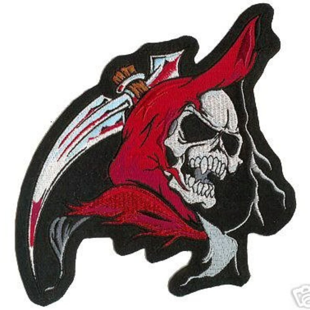 Lethal Threat Reaper Head Patch, 6-1/4" x 5", LT30016